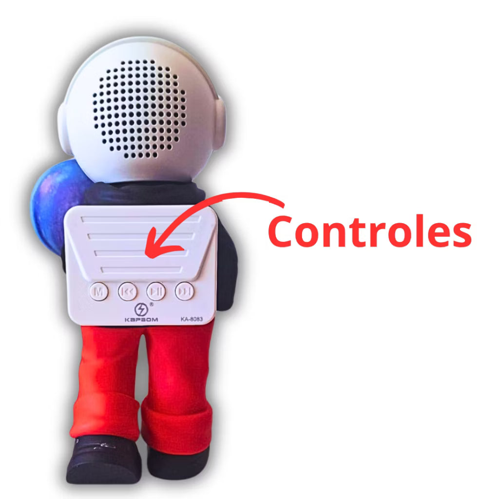 Parlante Lámpara Astronauta Galaxy LED – Bluetooth Recargable con Luz Ambiental ✨🚀