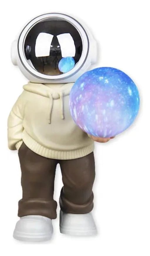 Parlante Lámpara Astronauta Galaxy LED – Bluetooth Recargable con Luz Ambiental ✨🚀