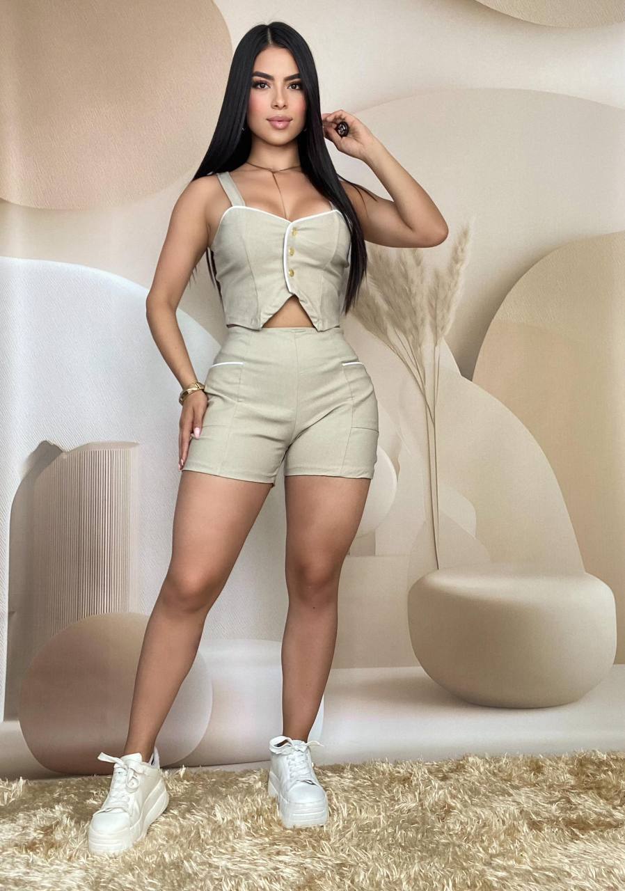 Conjunto blusa y short   M076
