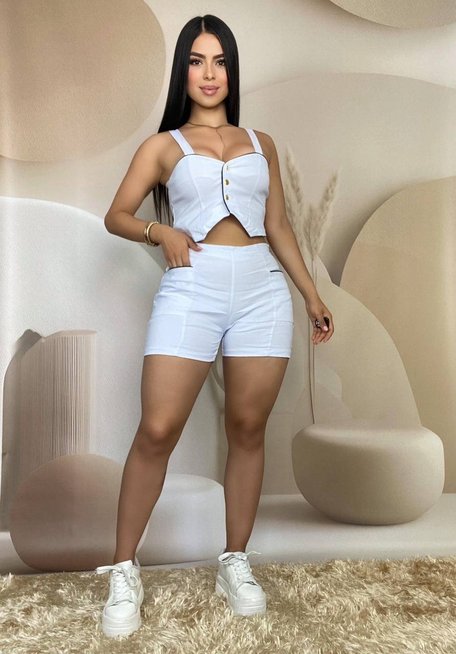 Conjunto blusa y short   M076