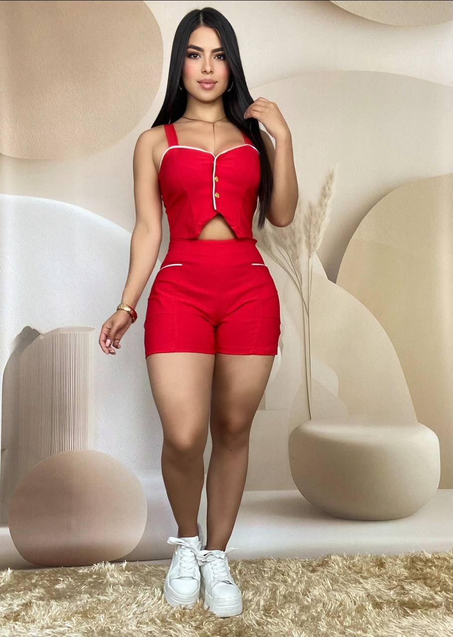 Conjunto blusa y short   M076