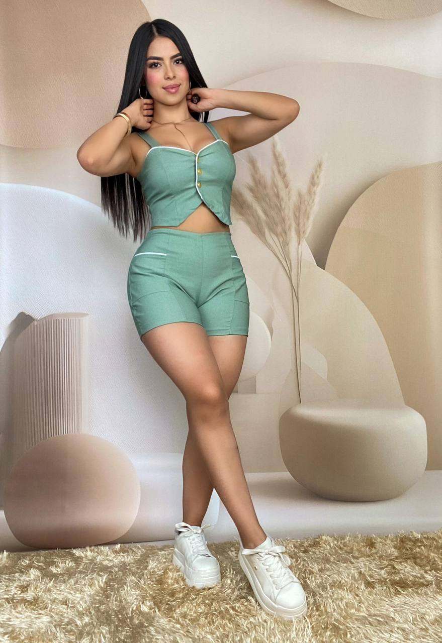 Conjunto blusa y short   M076