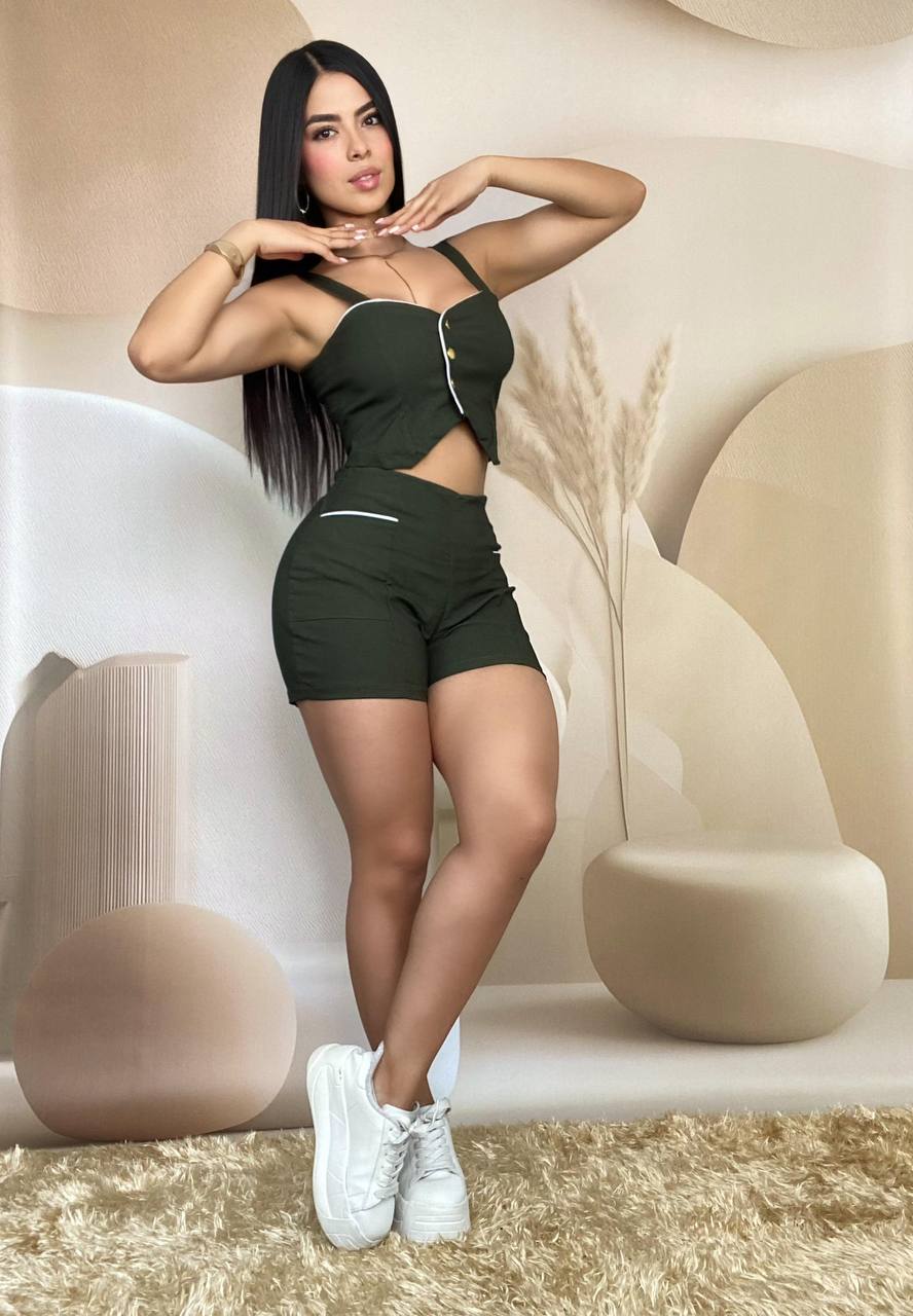 Conjunto blusa y short   M076