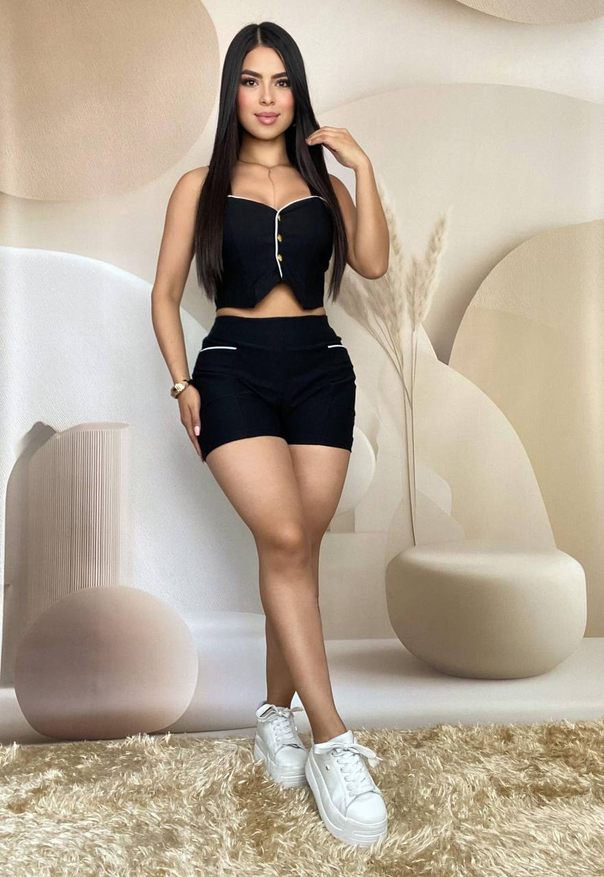 Conjunto blusa y short   M076