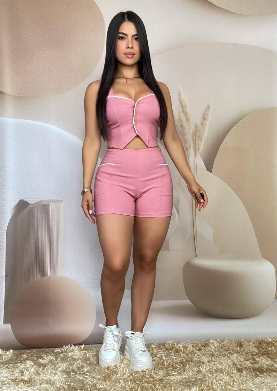 Conjunto blusa y short   M076